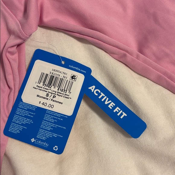 Columbia pink active fit Omni Shade long sleeve shirt - Picture 6 of 7